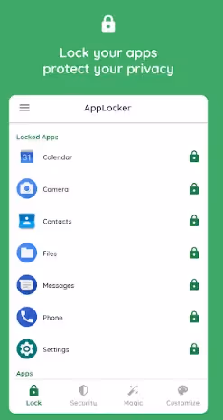AppLocker(Fingerprint lock on apps)