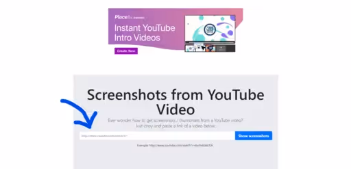 Screenshots from any YouTube