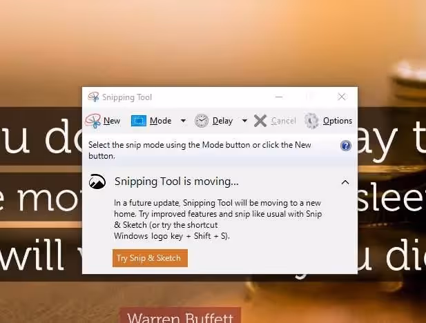 Snipping Tool (take screenshots in windows 10)