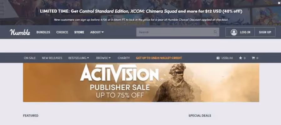 The Humble Store (free games in 2021)