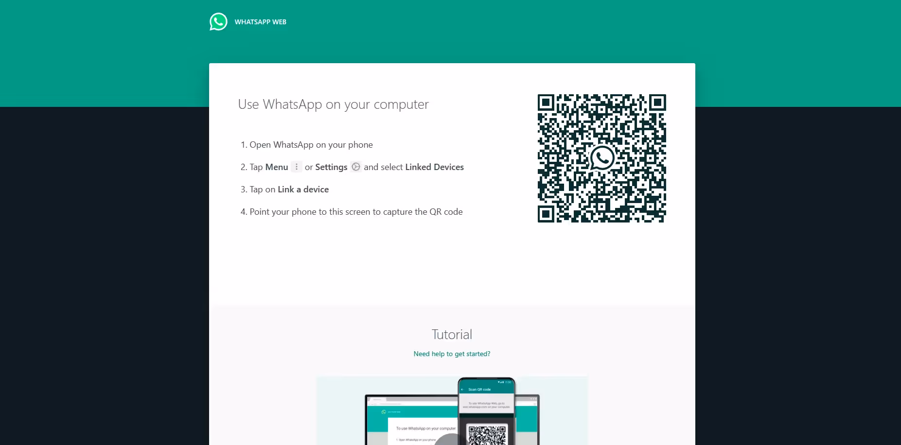 WhatsApp Web screenshot