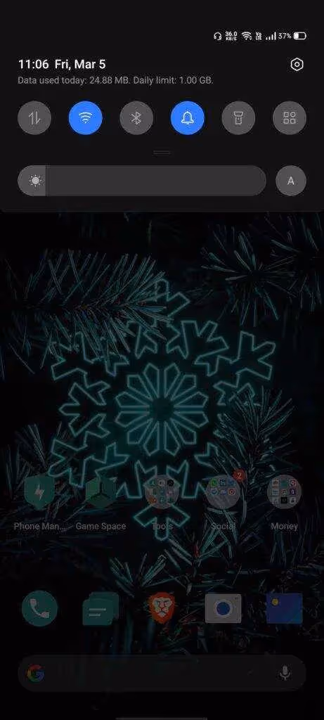 flashlight icon android device